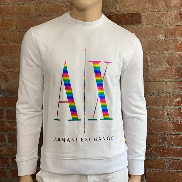 armani exchange rainbow shirt